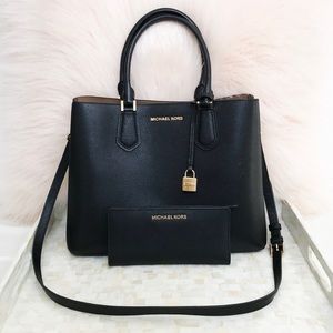 Michael Kors Black Bag and Wallet Set